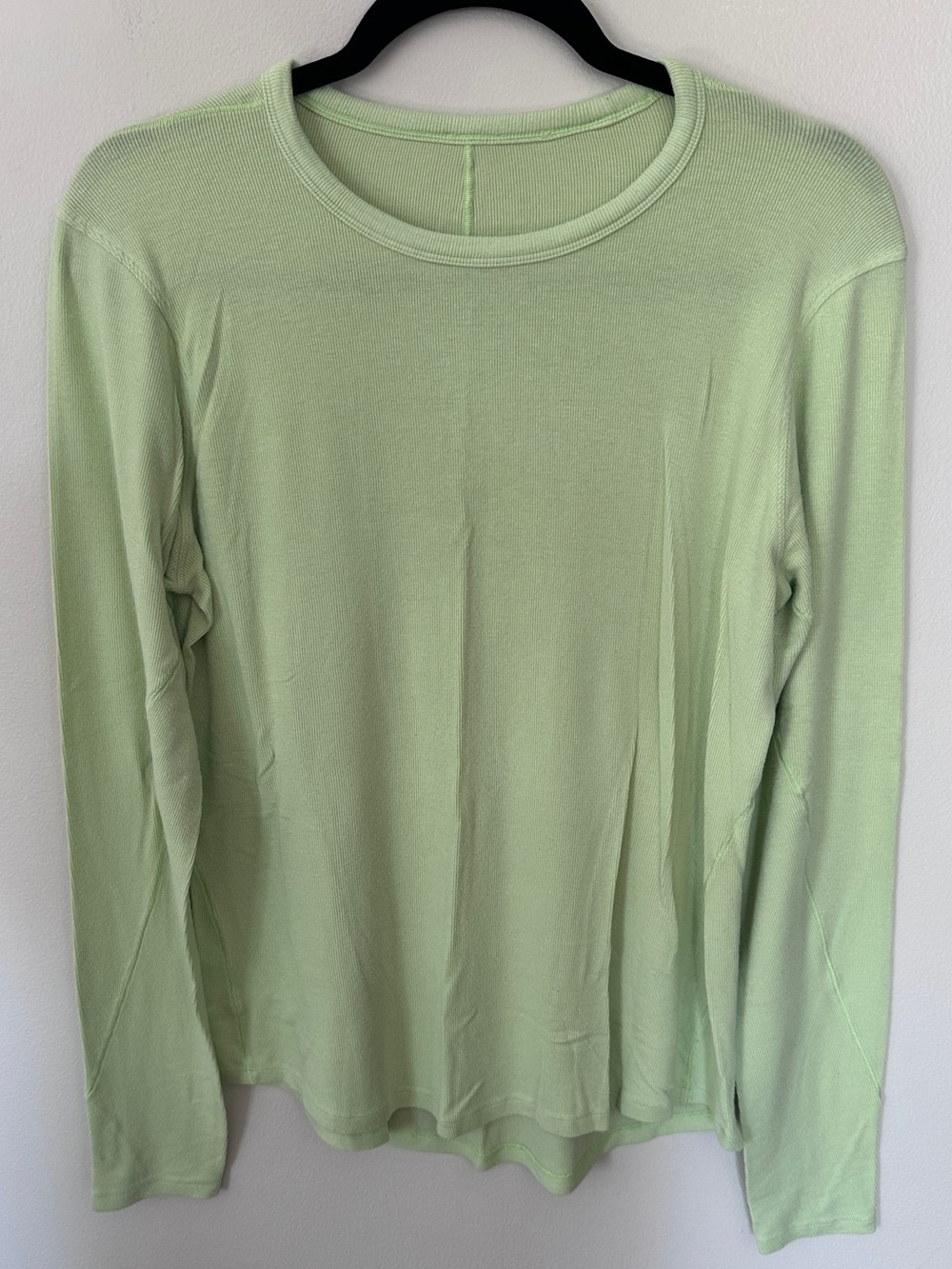 Lululemon Hold Tight long sleeve ribbed shirt Faded Zap lime green size 14